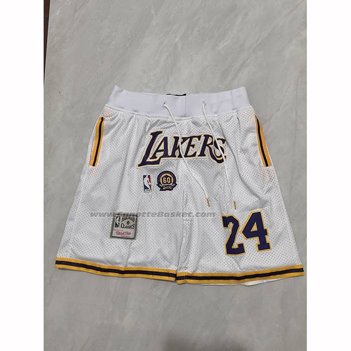 Pantaloncini Los Angeles Lakers Mitchell & Ness Hardwood Classics Bianco